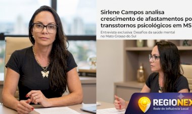 Previdência Social regista alta de licenças por patologias psicológicas em Mato Grosso do Sul; Sirlene Campos detalha estratégias de contenção clínica