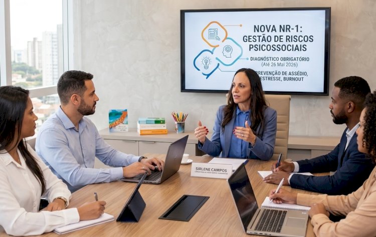 NR-1 e Saúde Mental: Sirlene Campos orienta empresas sobre a obrigatoriedade do GRO/PGR até 2026